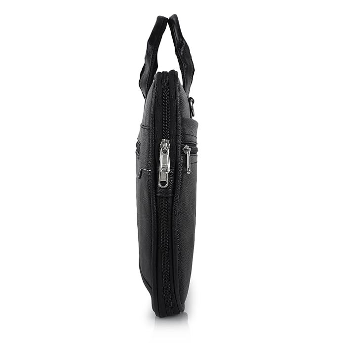 black office laptop bag messenger bag shoulder bag for men work bag leather executive bag