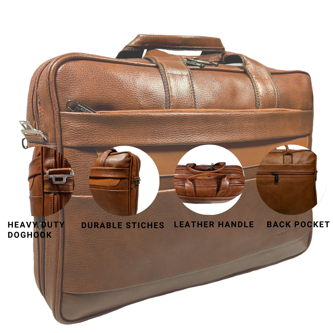 waterproof leather office bag