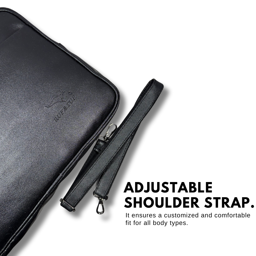 black office laptop bag messenger bag shoulder bag for men work bag leather executive bag