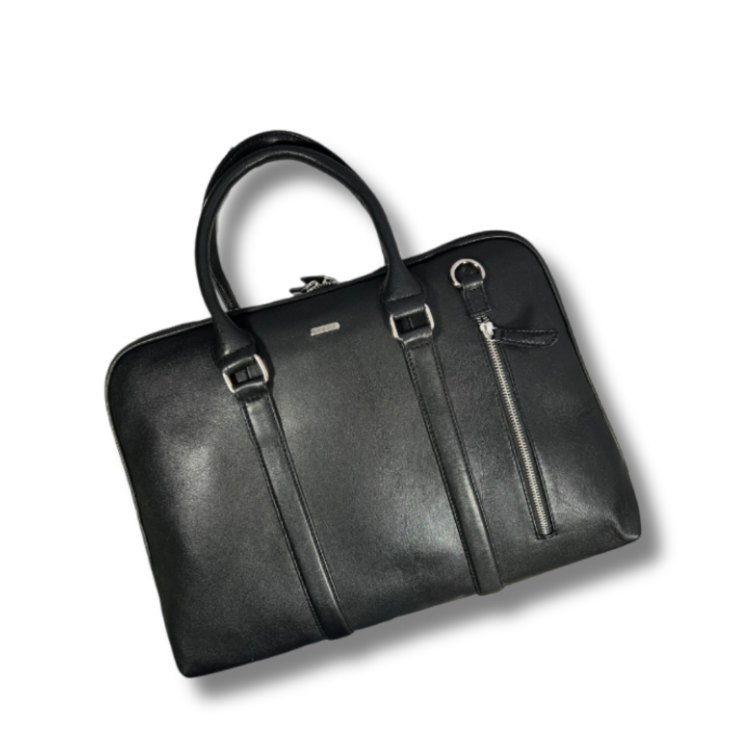 black office laptop bag messenger bag shoulder bag for men work bag leather executive bag