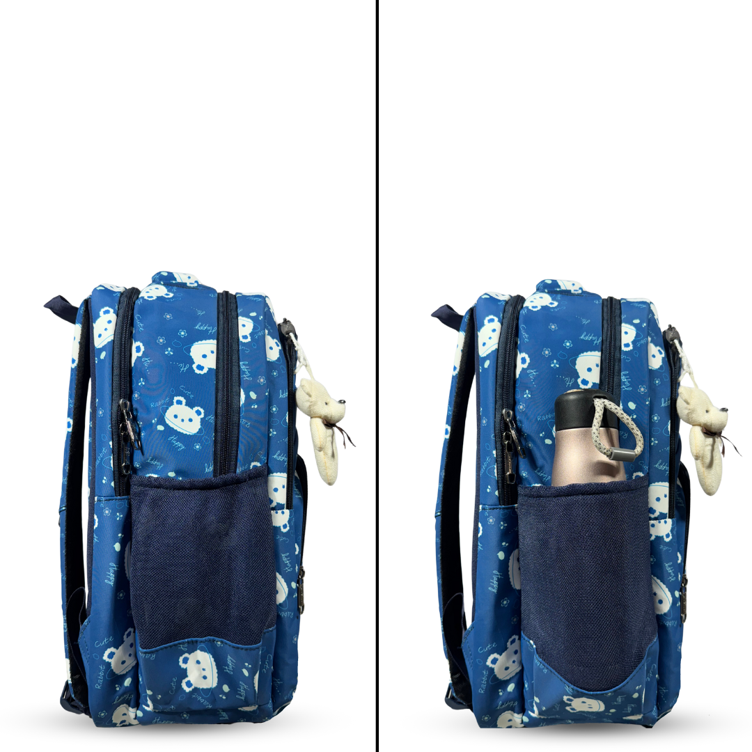 class 4, 5 kids bag, school bag for girls, cute kitty bags in blue