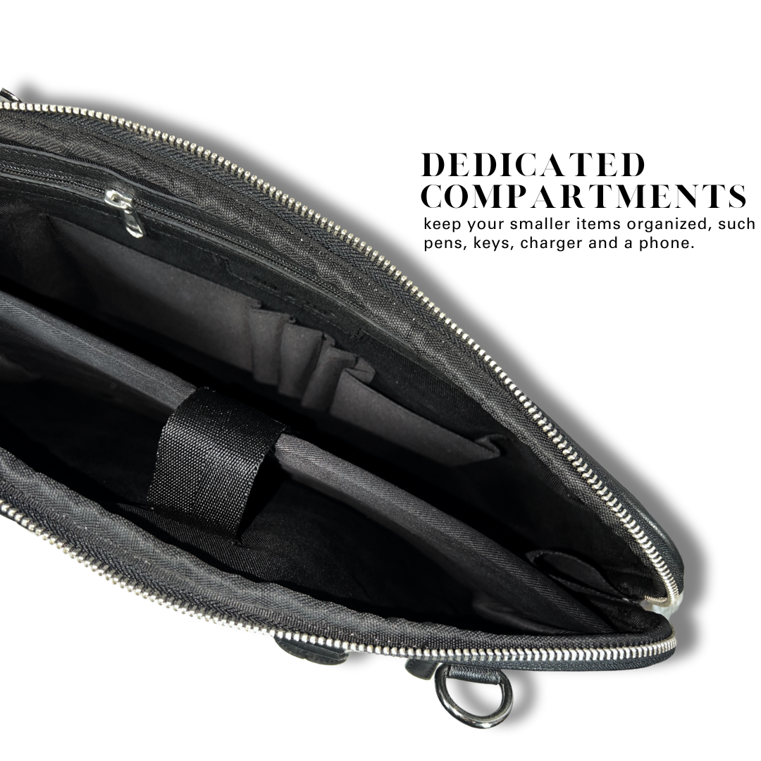 black office laptop bag messenger bag shoulder bag for men work bag leather executive bag