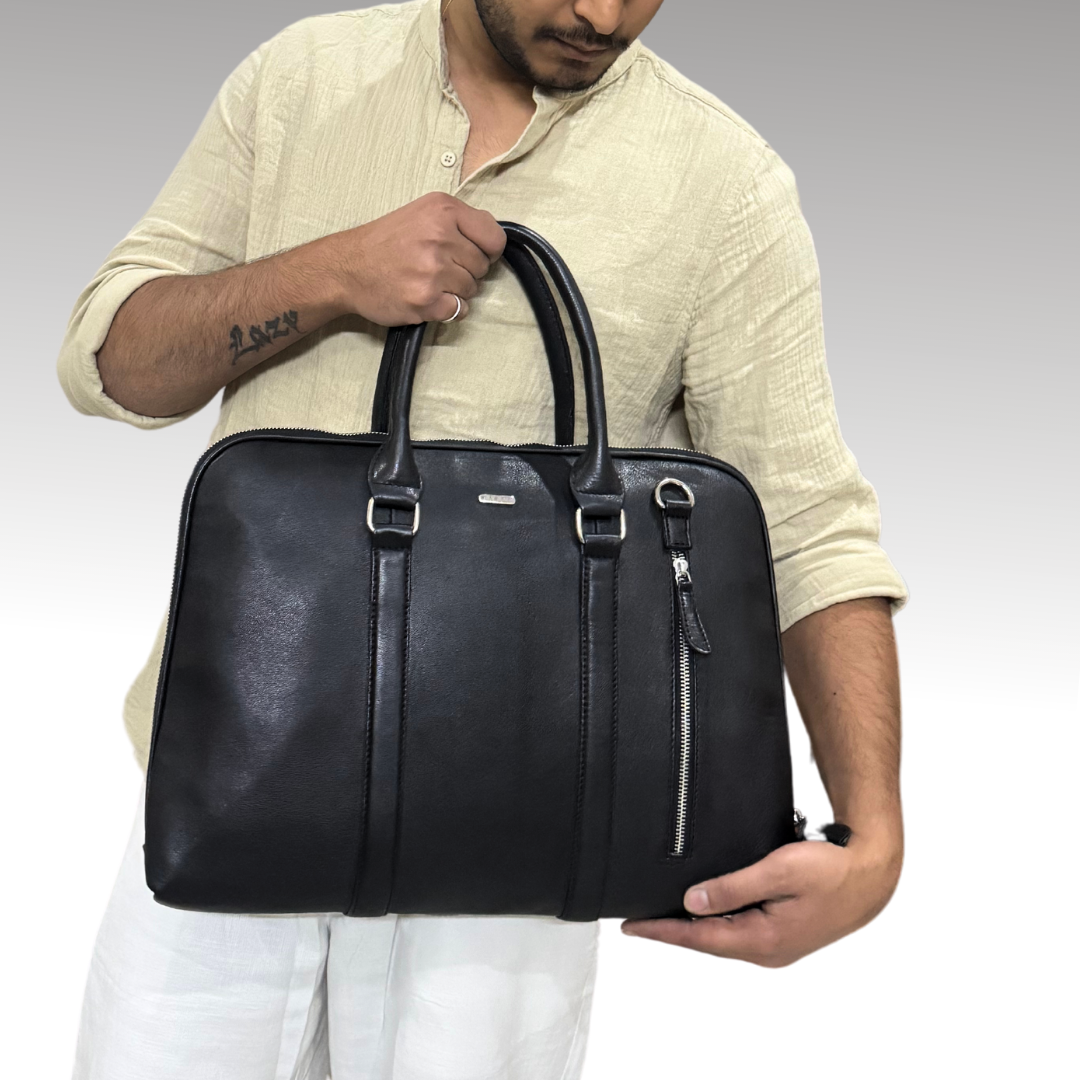 sleek slim laptop bag for men