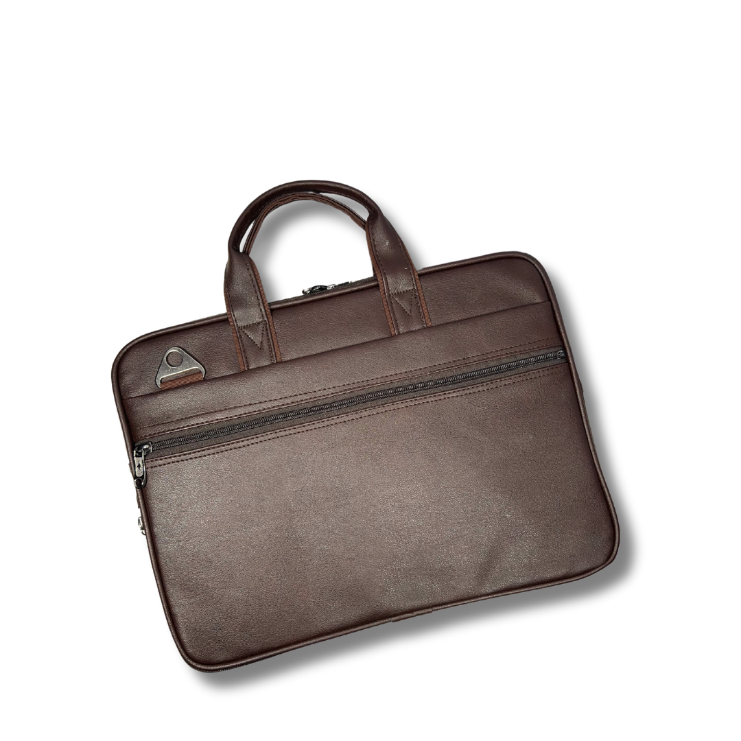 brown office laptop bag messenger bag shoulder bag for men work bag leather executive bag