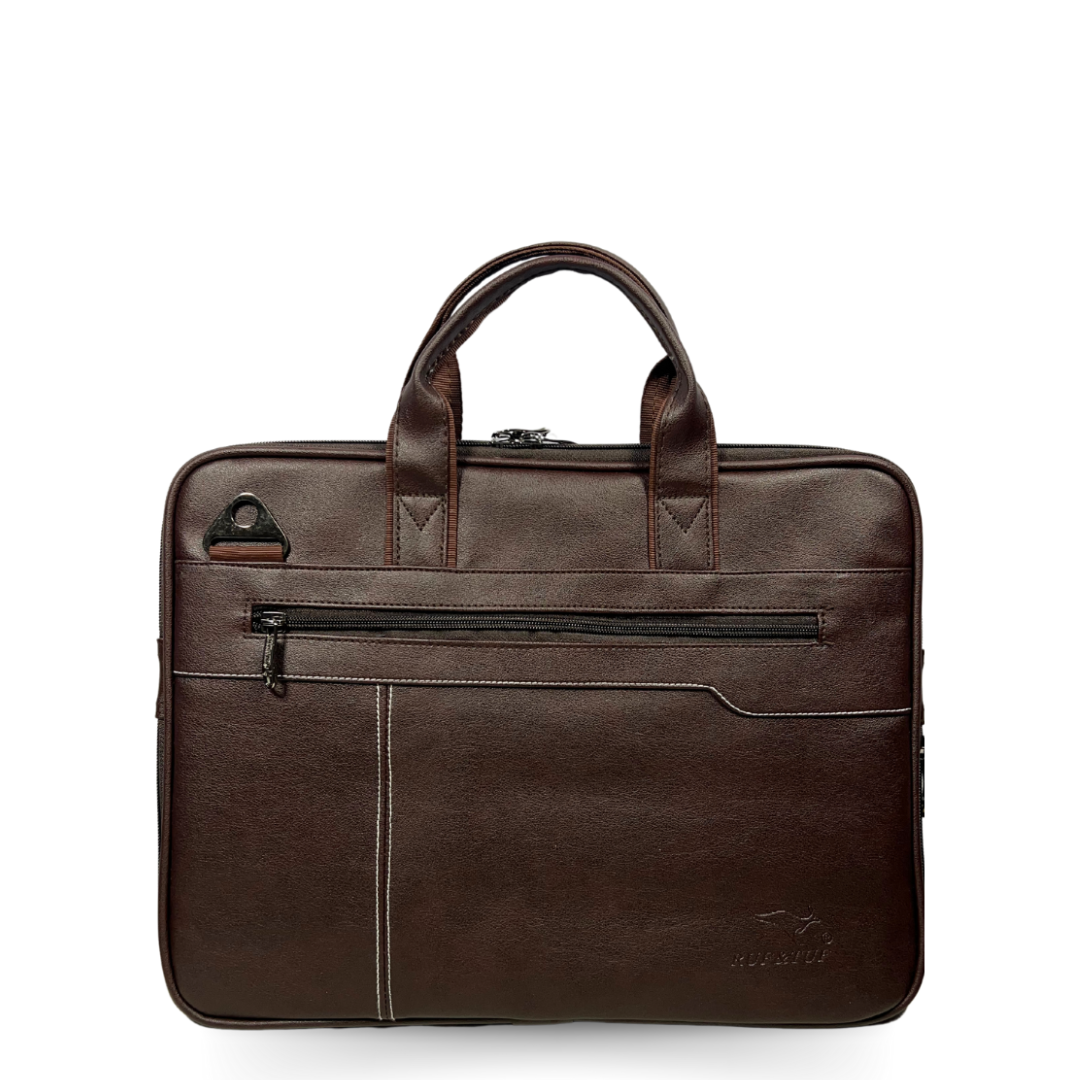 brown office laptop bag messenger bag shoulder bag for men work bag leather executive bag