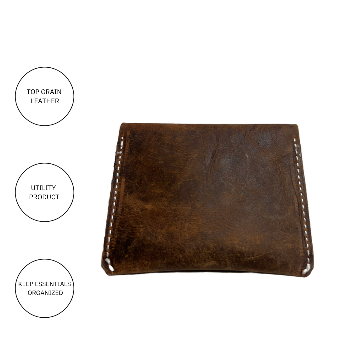 RUF & TUF brown card wallet for men