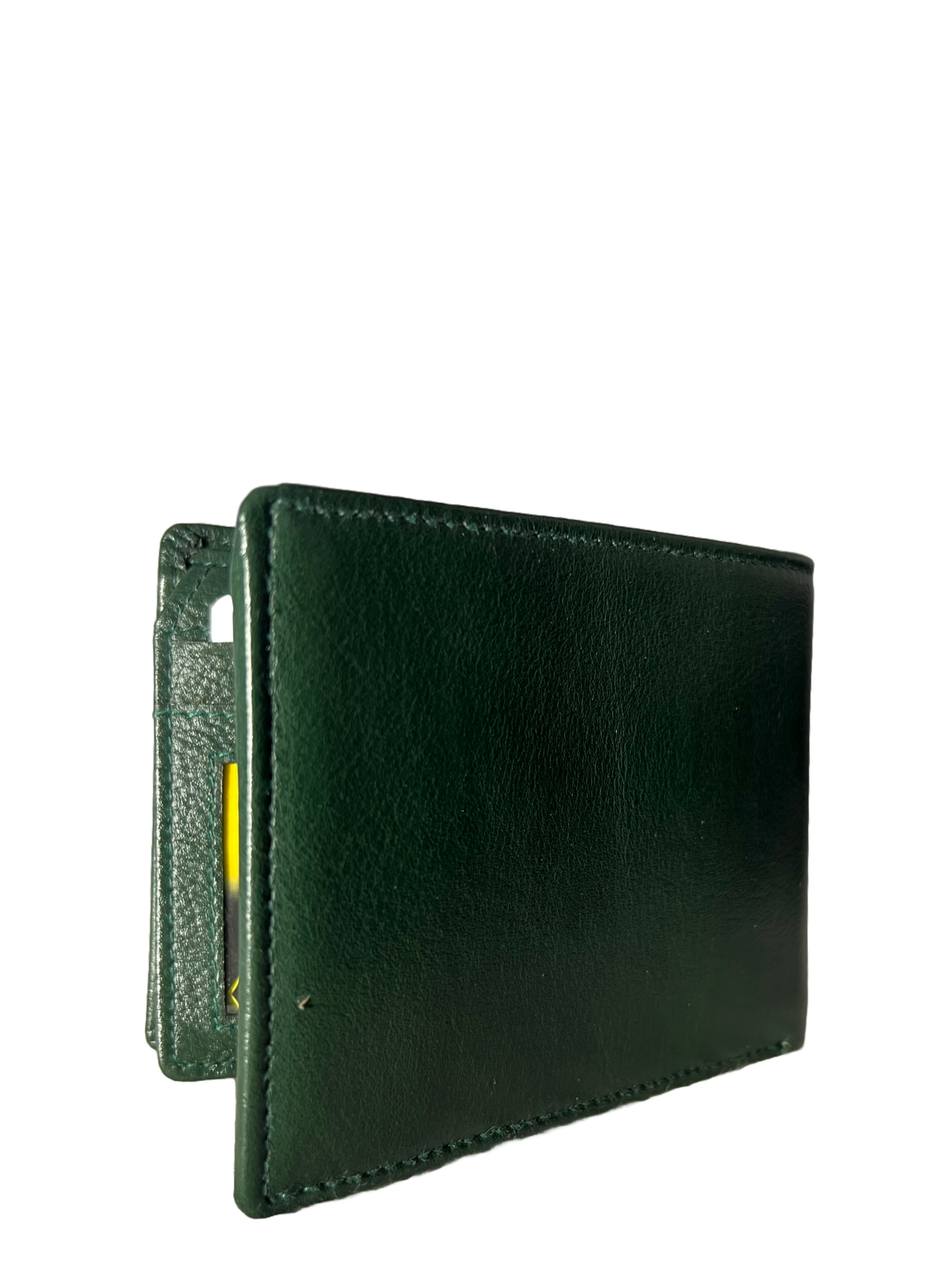 Spiffy Men's Genuine Leather Wallet With Detachable Card Holder – Green, Multiple Compartments, 10-Year Leather Guarantee
