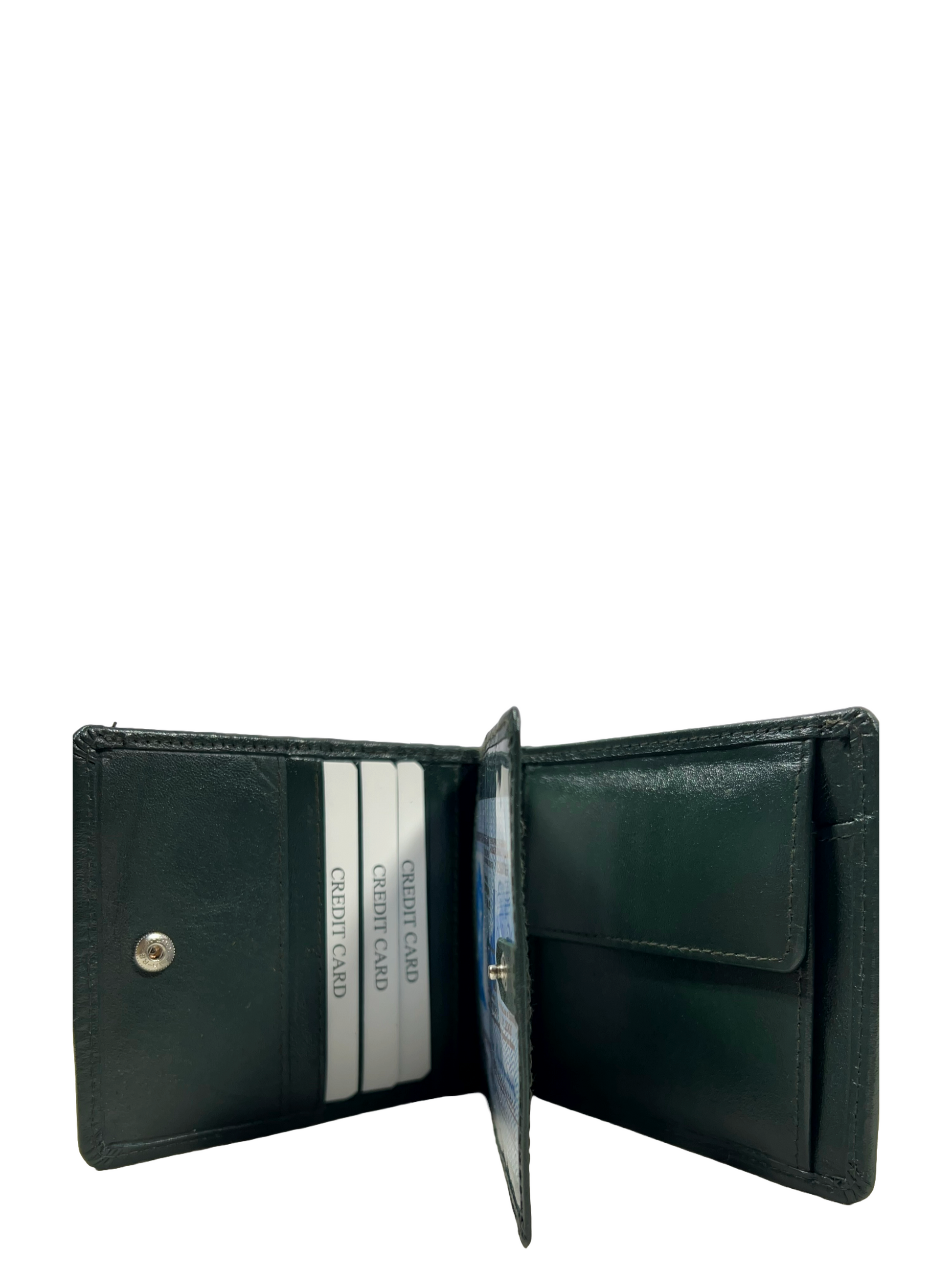 RUF & TUF green leather wallet