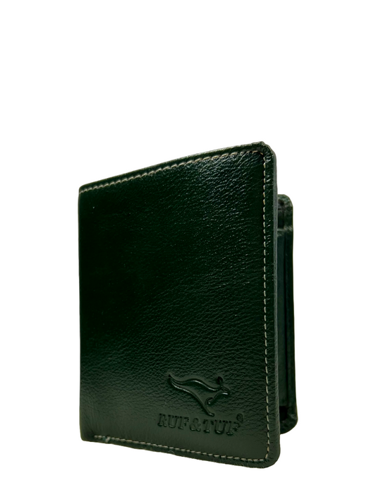 RUF & TUF slim leather wallet | Green color wallets